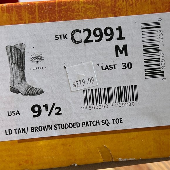 Corral Tan and Brown Heeled Boots - Picture 9 of 9